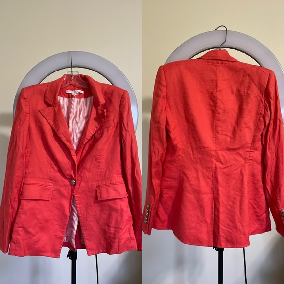 Veronica Beard Sedgwick Linen Blazer Jacket - Picture 11 of 14